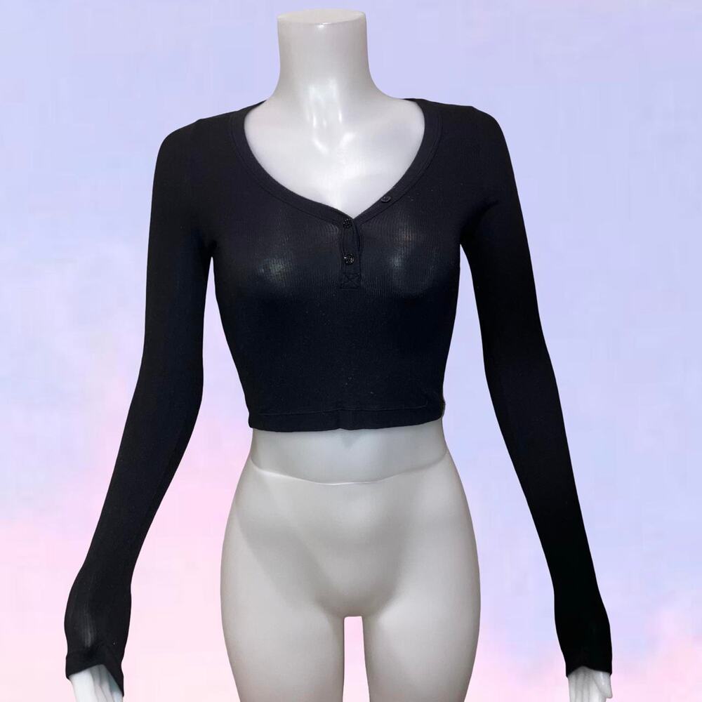 Parade ribbed long sleeve cropped